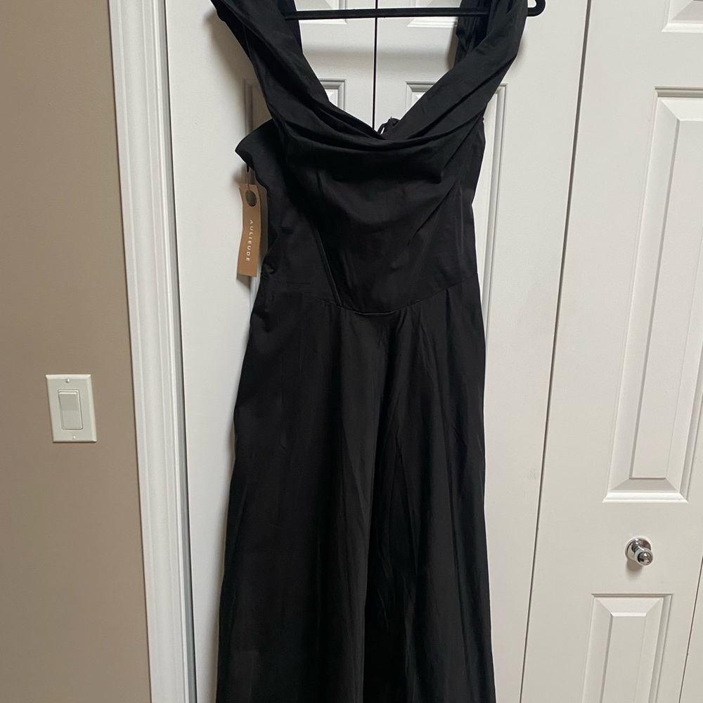 Black Off the Shoulder Convertible Dress - can wear 10 different ways!